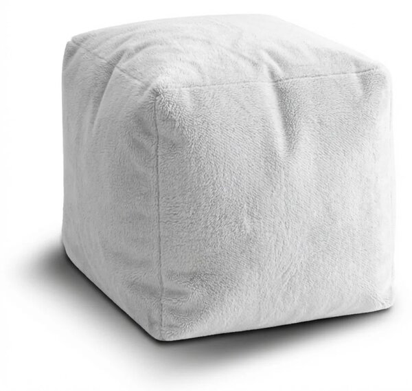 Sablio Taburet Cube SOFTY - Cloud White - 40x40x40 cm