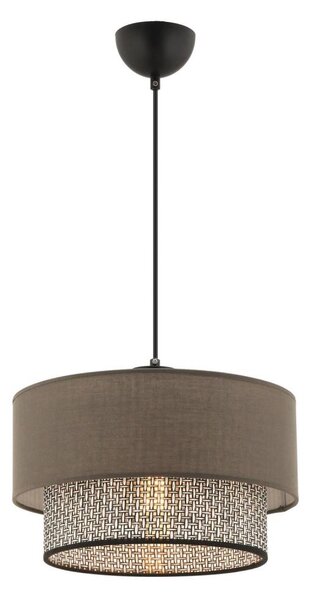Lustr na lanku ECHO 1xE27/60W/230V hnědá/šedá