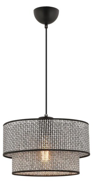 Lustr na lanku ECHO 1xE27/60W/230V šedá/černá