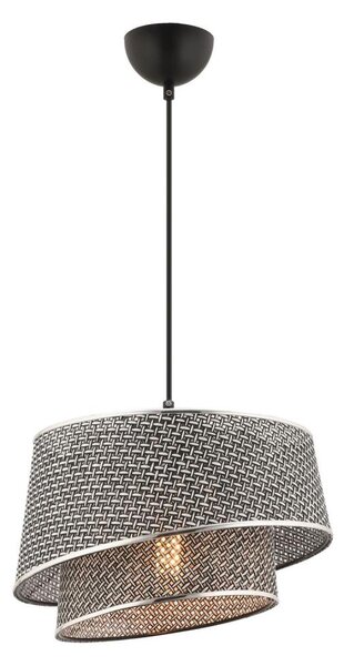 Lustr na lanku BARETTE 1xE27/60W/230V šedá/lesklý chrom