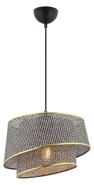 Lustr na lanku BARETTE 1xE27/60W/230V šedá/zlatá