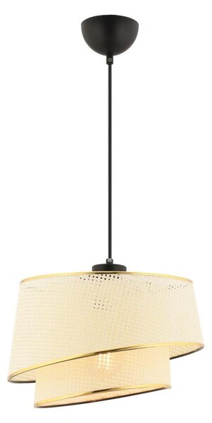 Lustr na lanku BARETTE 1xE27/60W/230V krémová/zlatá