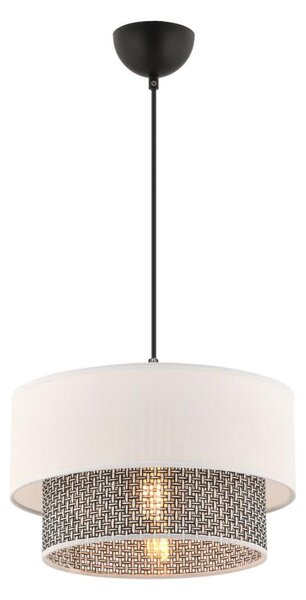 Lustr na lanku ECHO 1xE27/60W/230V krémová/šedá