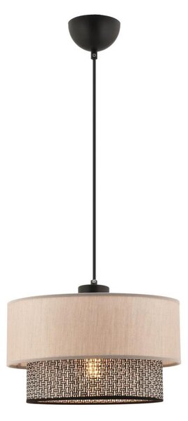 Lustr na lanku ECHO 1xE27/60W/230V béžová/šedá