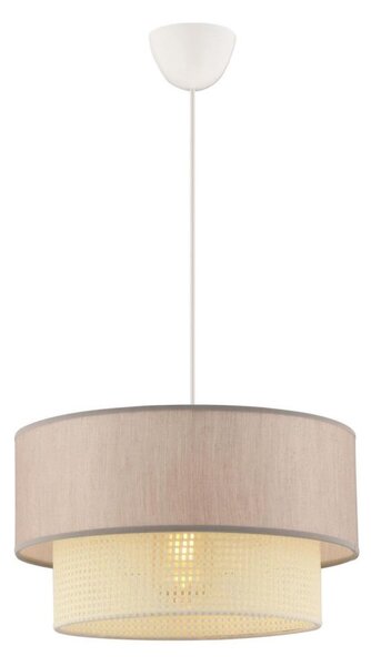 Lustr na lanku ECHO 1xE27/60W/230V béžová/krémová