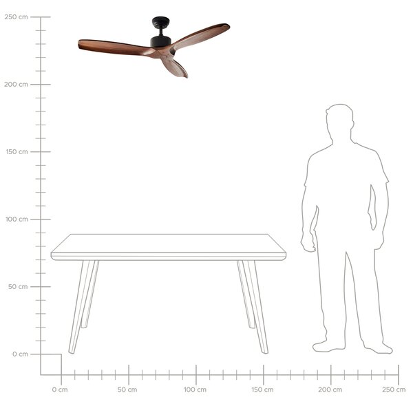 Stropní ventilátor ARANI s dálkovým ovládáním Tmavě hnědá