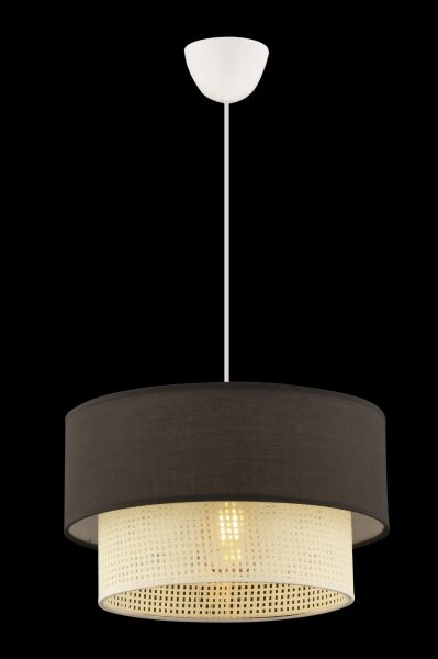 Lustr na lanku ECHO 1xE27/60W/230V hnědá/krémová