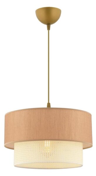 Lustr na lanku ECHO 1xE27/60W/230V hnědá/krémová