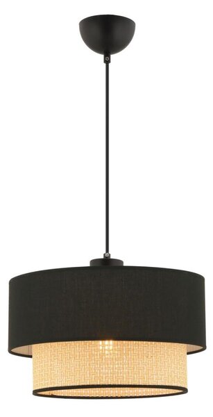 Lustr na lanku ECHO 1xE27/60W/230V černá/béžová