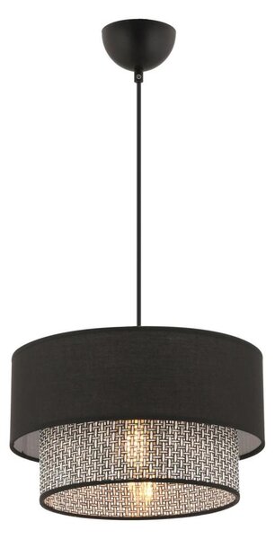 Lustr na lanku ECHO 1xE27/60W/230V černá/šedá