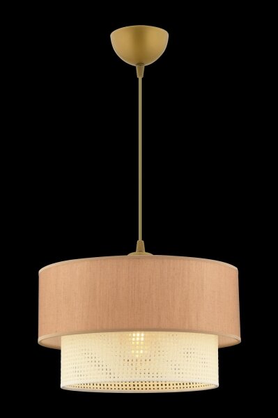 Lustr na lanku ECHO 1xE27/60W/230V hnědá/krémová