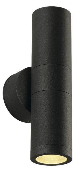 SLV 228775 Astina, trubkové svítidlo pro svícení nahoru a dolu, 2x11W GU10, antracit, výška 23cm, IP44