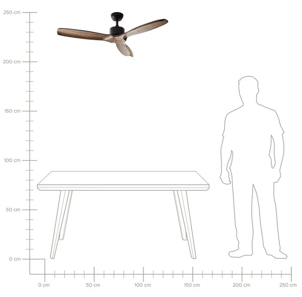 Stropní ventilátor ARANI s dálkovým ovládáním Hnědá
