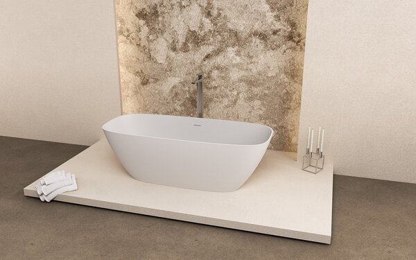 Polysan Polysan, MEDINA volně stojící vana 165x70cm, rockstone, bílá mat, 92430