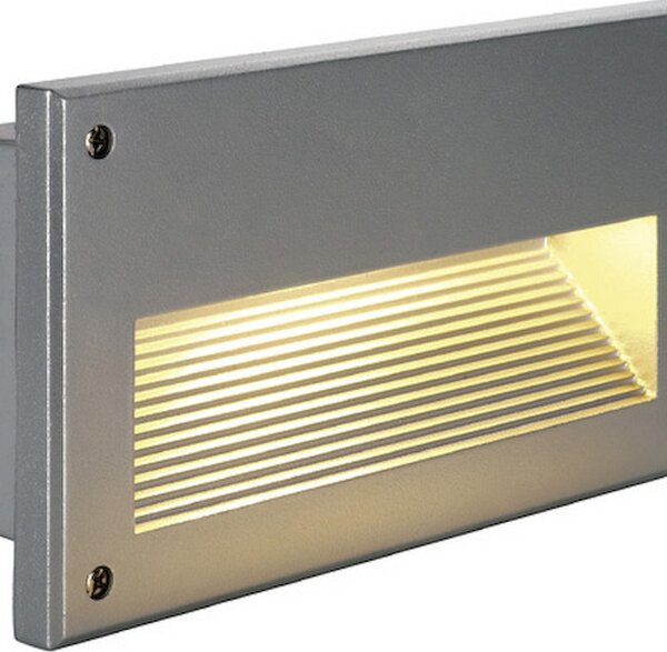SLV 229062 Brick Downunder E14, exteriérové svítidlo do stěny, 1x40W, stříbrnošedá, 23x12, IP44