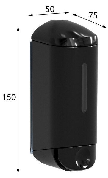 MARPLAST MARPLAST, SHOWER SMALL dávkovač tekutého mýdla 170ml, černá, A94503