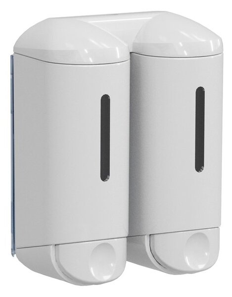 MARPLAST MARPLAST, SHOWER SMALL dvojitý dávkovač tekutého mýdla, 2x170ml, bílá, A94601
