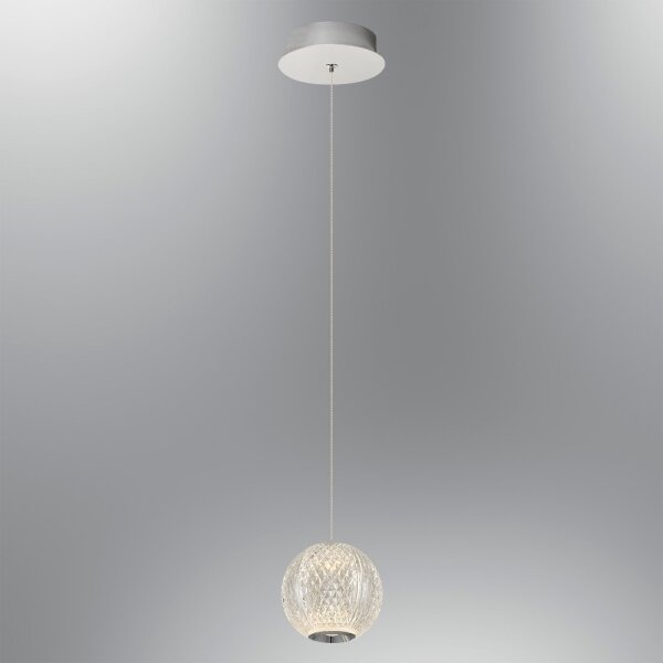 LED Lustr na lanku CREMONA LED/5W/230V 3000K matný chrom