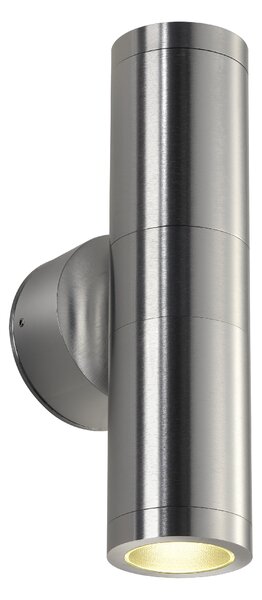 SLV 228776 Astina, trubkové svítidlo pro svícení nahoru a dolu, 2x11W GU10, broušený hliník, výška 23cm