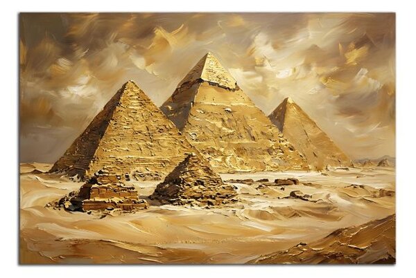 Obraz na plátně Zlatavé pyramidy