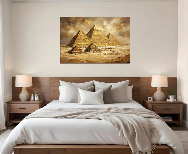 Obraz na plátně Zlatavé pyramidy