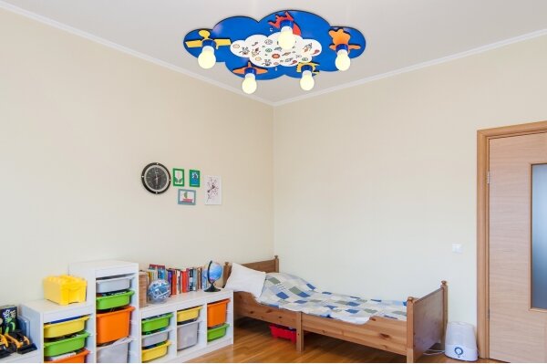 Dětské stropní svítidlo LUCCA 5xE27/24W/230V modrá