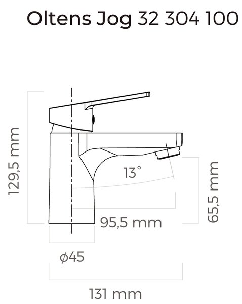 Oltens Jog umyvadlová baterie stojící chrom 32304100