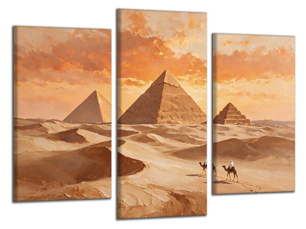Obraz na plátně Pyramidy v poušti