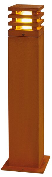 SLV 229421 Rusty Square 70, venkovní sloupek, 1x11W (energeticky úsporné), patina rzi, IP55, 71cm