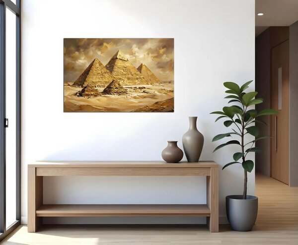 Obraz na plátně Zlatavé pyramidy