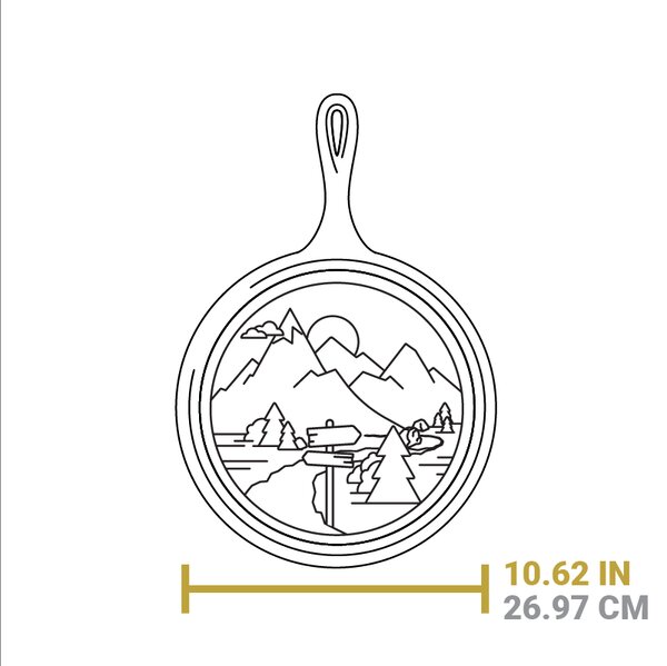Litinová pánev na palačinky Lodge 26 cm - Wanderlust