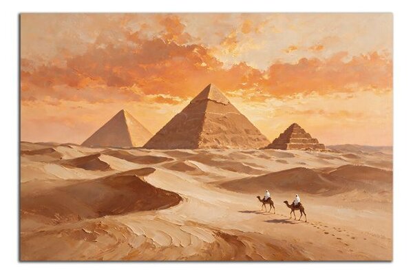 Obraz na plátně Pyramidy v poušti