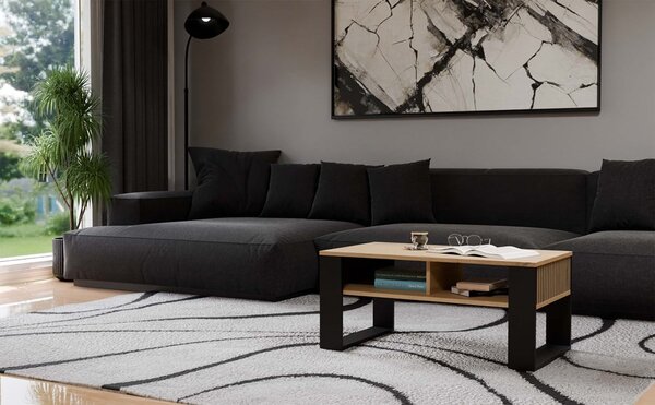 TP Living Konferenční stolek LAWA Modern 2P Slim dub artisan/černý
