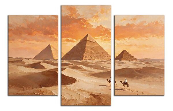 Obraz na plátně Pyramidy v poušti