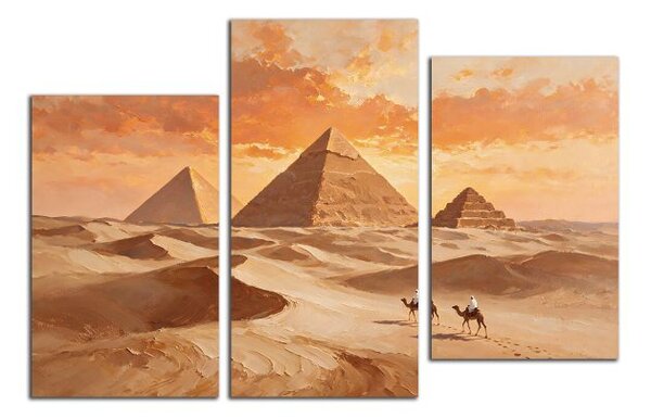 Obraz na plátně Pyramidy v poušti