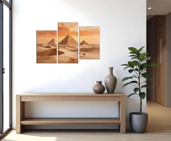 Obraz na plátně Pyramidy v poušti