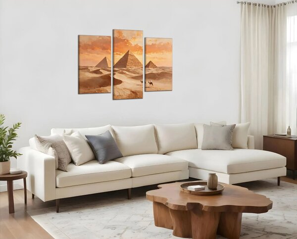 Obraz na plátně Pyramidy v poušti