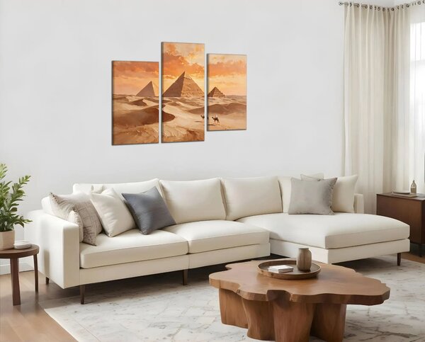 Obraz na plátně Pyramidy v poušti