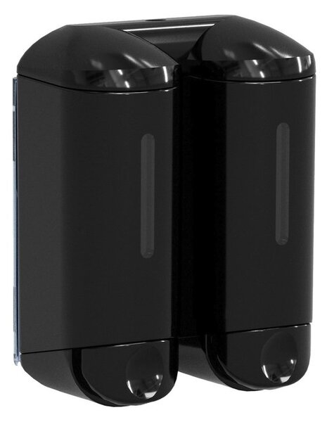 MARPLAST MARPLAST, SHOWER SMALL dvojitý dávkovač tekutého mýdla, 2x170ml, černá, A94603