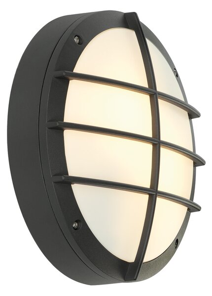 SLV 229085 Bulan Grid, antracitové venkovní svítidlo s mřížkou, 2x25W E27, prům.27,5cm, IP44