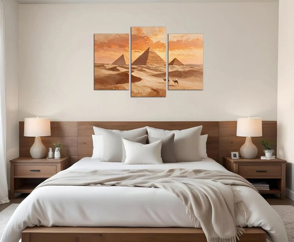 Obraz na plátně Pyramidy v poušti