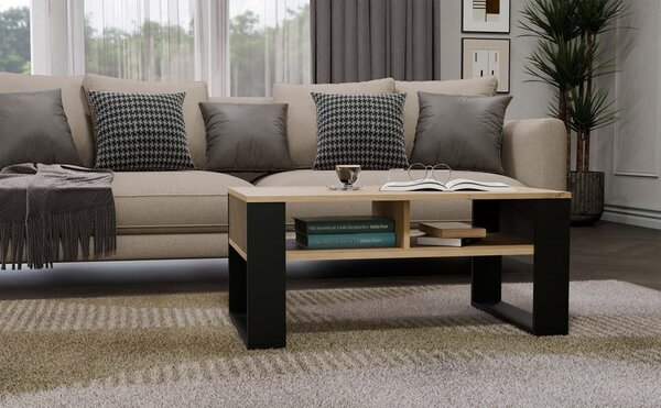 TP Living Konferenční stolek LAWA Modern 2P Slim dub artisan/černý