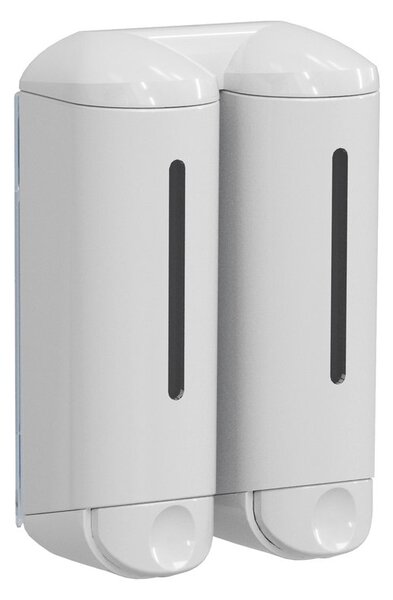 MARPLAST MARPLAST, SHOWER MEDIUM dvojitý dávkovač tekutého mýdla 2x250ml, bílá, A94801