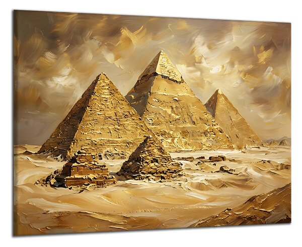 Obraz na plátně Zlatavé pyramidy