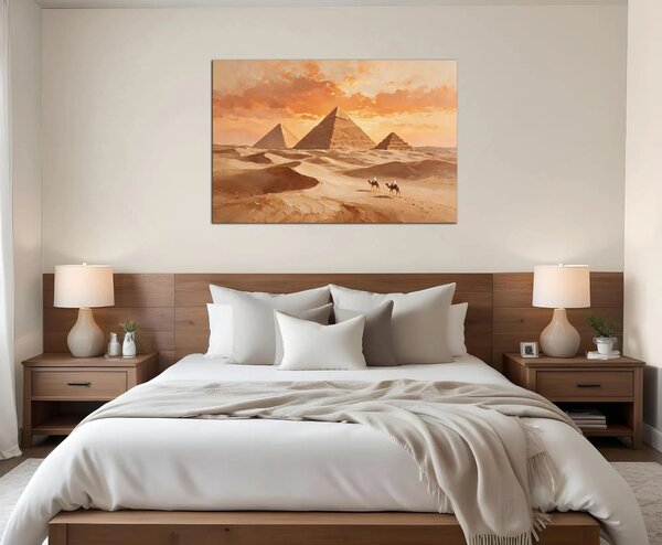 Obraz na plátně Pyramidy v poušti