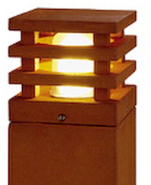 SLV 229421 Rusty Square 70, venkovní sloupek, 1x11W (energeticky úsporné), patina rzi, IP55, 71cm