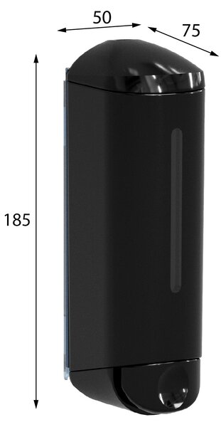 MARPLAST MARPLAST, SHOWER MEDIUM dávkovač tekutého mýdla 250ml, černá, A94703