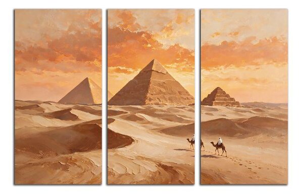 Obraz na plátně Pyramidy v poušti