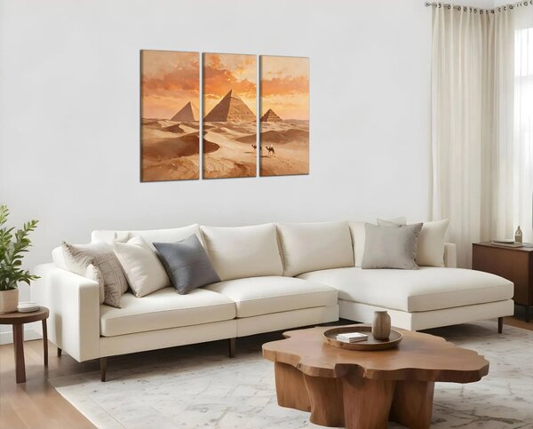 Obraz na plátně Pyramidy v poušti