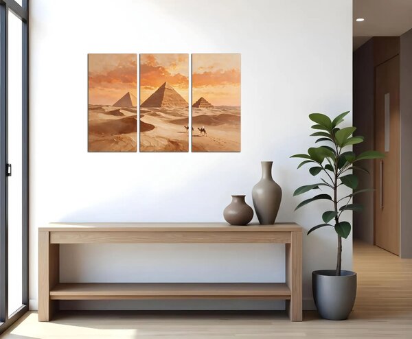 Obraz na plátně Pyramidy v poušti